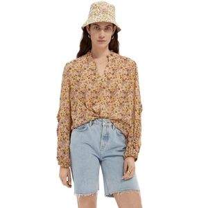 scotch and soda crinkle chiffon blouse